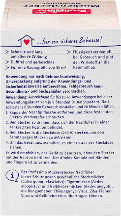 Mückenstecker 45 Nächte Nachfüllpack Profissimo