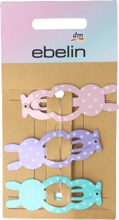 For Girls Haarspangen bunt im Hasen-Design ebelin