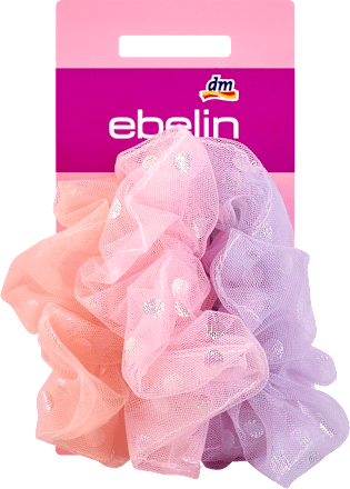 Tüll Scrunchies orange, rosa, violett ebelin
