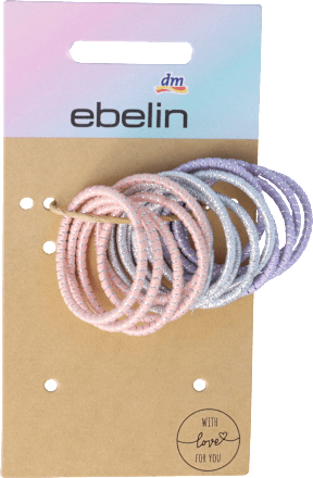 For Girls Mini-Haargummis mehrfarbig mit Glitzer ebelin