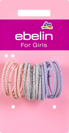For Girls Mini-Haargummis mehrfarbig mit Glitzer ebelin