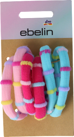 For Girls Haargummis bunt gestreift ebelin