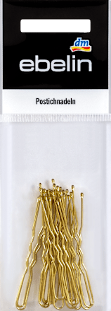 Postichnadeln beidseitig gewellt gold ebelin