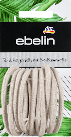 Haargummi mit Bio-Baumwolle taupe ebelin