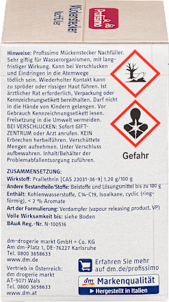 Sredstvo za zaščito pred komarji, polnilo Profissimo