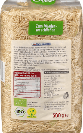 Bio rjavi basmati riž dmBio