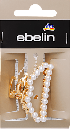 Nagy hajcsipesz, aranyszínű, gyöngyökkel ebelin