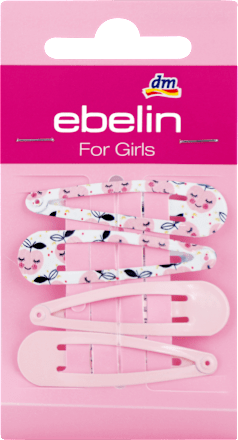 Dečije šnalice za kosu - roza, šarena ebelin