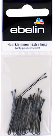 Sponky do vlasov, extra krátke - čierne ebelin