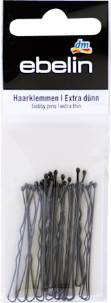 Sponky do vlasov, extra tenké - čierne ebelin