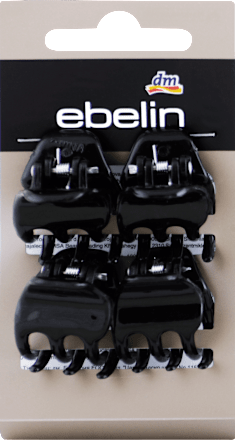 Štipaljke za kosu, mini - crna ebelin