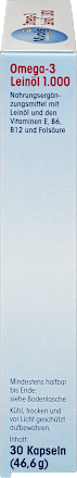 Omega-3 Leinöl 1.000, Kapseln 30 St. Mivolis