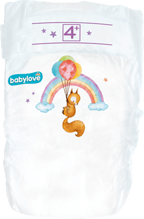 Windeln Premium Gr. 4+, Maxiplus, 9-15 kg babylove