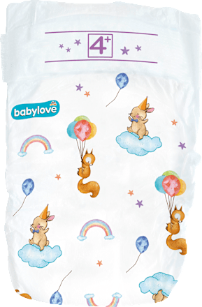 Windeln Premium Gr. 4+, Maxiplus, 9-15 kg babylove