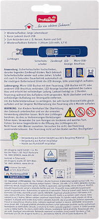 Zapalniczka elektryczna USB Profissimo