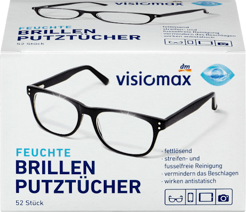 Feuchte Brillenputztücher VISIOMAX