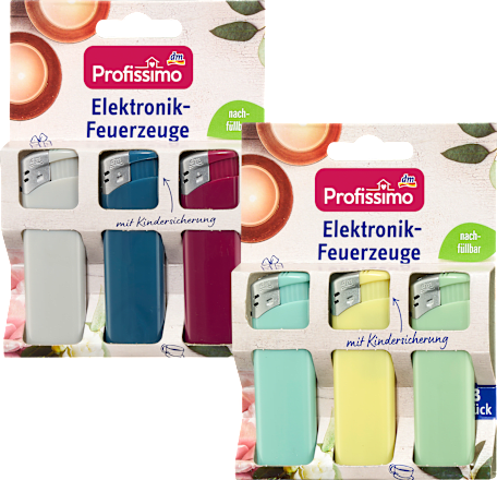 Elektronik-Feuerzeuge sortiert Profissimo