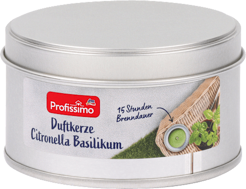 Mirisna sveća u metalnoj kutijici - citronela sa bosiljkom Profissimo