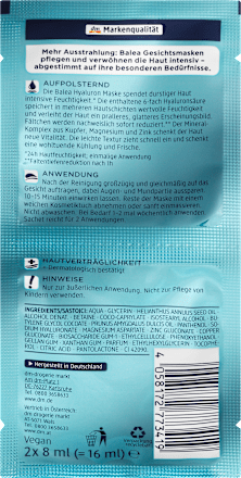 Maske Hyaluron Balea