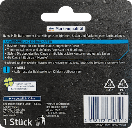 Umeci za trimer za bradu Balea MEN