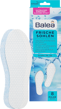 Frischesohlen weiß Gr. 36-38 (8 Paar) Balea