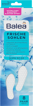 Frische Einlegesohlen weiß, Gr. 42-44 (8 Paar) Balea