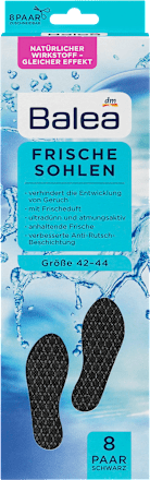 Frischesohlen schwarz Gr. 42-44 (4 Paar) Balea