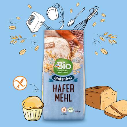 Hafermehl, glutenfrei dmBio