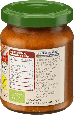 Aufstrich Tomate & Quinoa dmBio