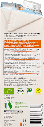 Pflanzendrink, Hafer Drink Vanille, Naturland dmBio