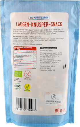 Laugen-Knusper-Snack glutenfrei  dmBio