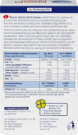 Vitamin D3 für Kinder Mivolis