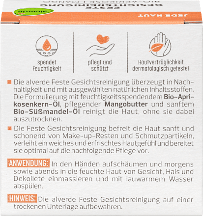 Feste Gesichtsreinigung jede Haut alverde NATURKOSMETIK