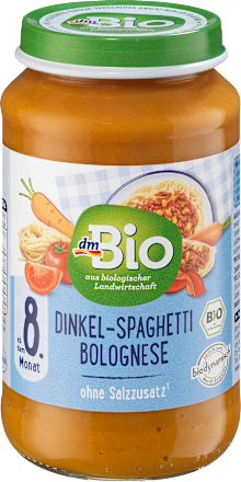 bio příkrm boloňské špagety špaldové & hovězí maso  dmBio