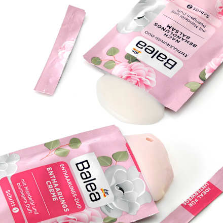 Zestaw do depilacji: krem do depilacji i balsam łagodzący 2 x 20 ml Balea