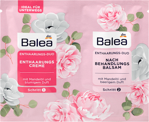 Zestaw do depilacji: krem do depilacji i balsam łagodzący 2 x 20 ml Balea