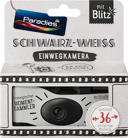 Einwegkamera Schwarz-Weiß Paradies