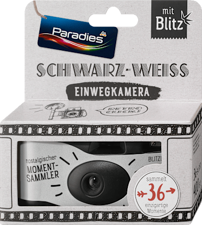 Einwegkamera Schwarz-Weiß Paradies