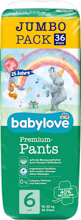 Pants Premium Gr. 6, XXL, 18-30 kg, Jumbo Pack babylove