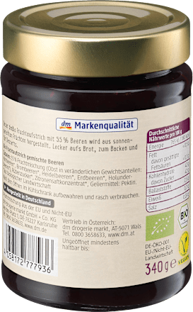 Confettura BIO ai frutti di bosco dmBio