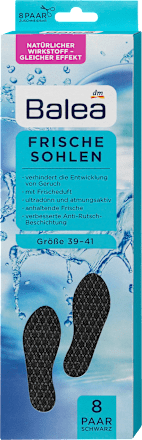Frischesohlen schwarz Gr. 39-41 (4 Paar) Balea