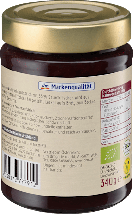 Fruchtaufstrich, Sauerkirsche 55% Frucht dmBio