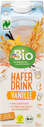 Pflanzendrink, Hafer Drink Vanille, Naturland dmBio