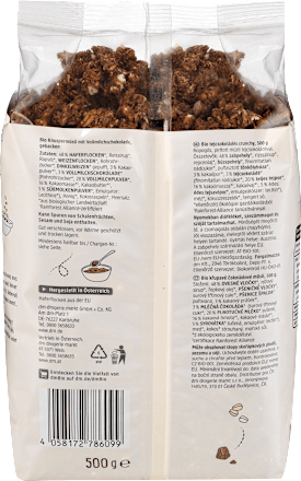 Müsli Crunchy, Schoko dmBio