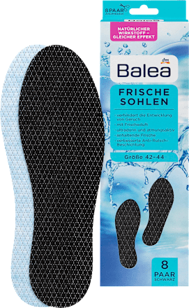 Osvežujoči vložki za čevlje, velikost 42-34 (8 parov) Balea