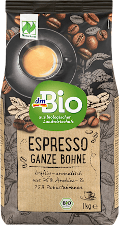 Kaffee, Espresso, ganze Bohne dmBio