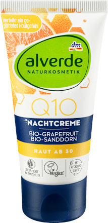 Krem do twarzy na noc z koenzymem Q10, 30+ alverde NATURKOSMETIK