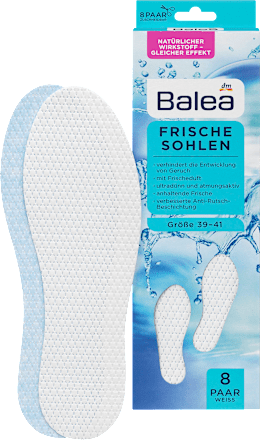 Osvežujoči vložki za čevlje, velikost 39-41 (8 parov) Balea