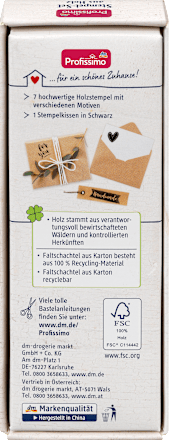 Stempel-Set aus Holz 8tlg. Profissimo