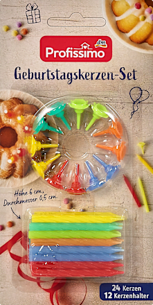 Set rođendanskih svećica, više vrsta Profissimo